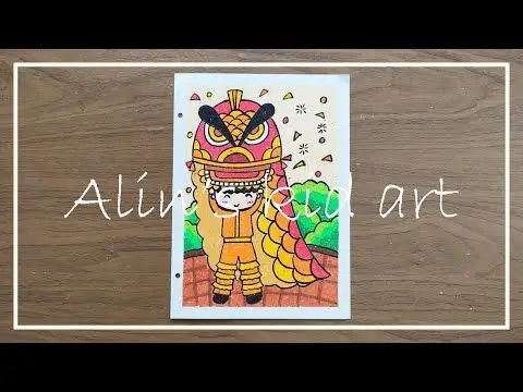 Tranh Tô Màu Múa Lân Dịp Tết 32