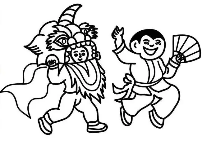 Tranh Tô Màu Múa Lân Dịp Tết 69