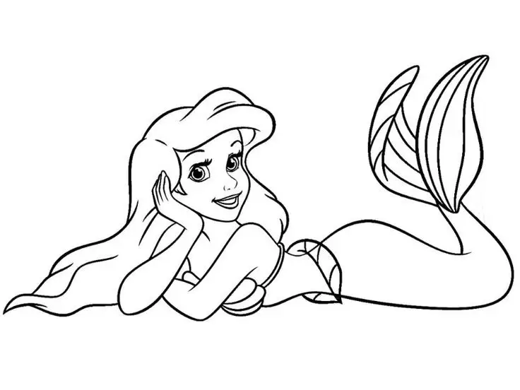 Tranh Tô Màu Nàng Tiên Cá Dành Cho Trẻ Em 14