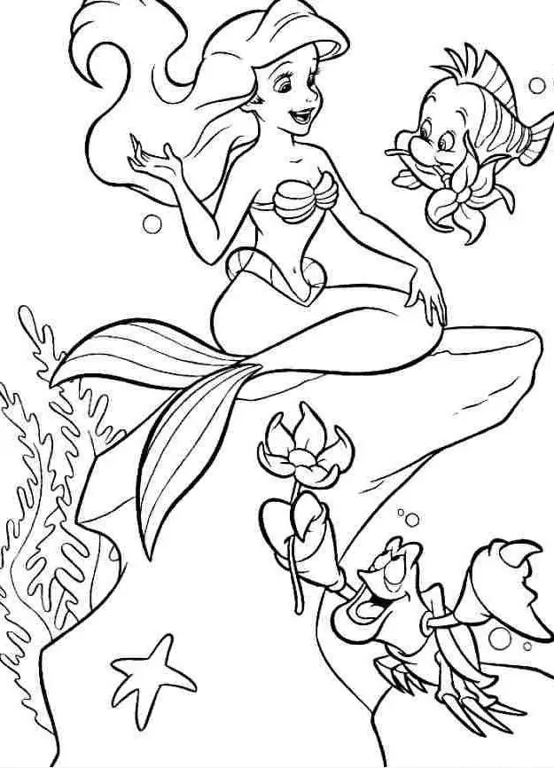 Tranh Tô Màu Nàng Tiên Cá Dành Cho Trẻ Em 20
