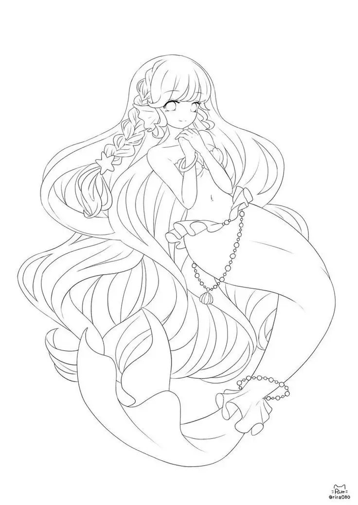 Tranh Tô Màu Nàng Tiên Cá Dành Cho Trẻ Em 26