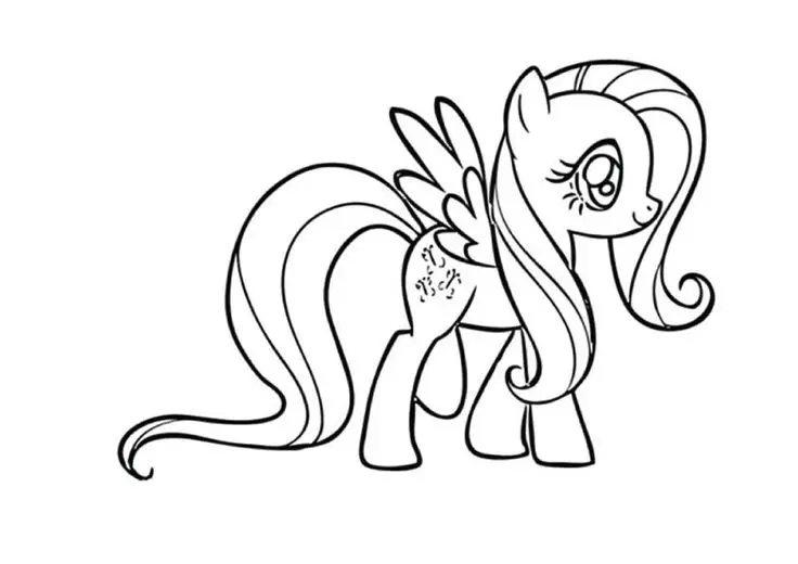 Tranh tô màu ngựa Pony dễ thương cho bé 7