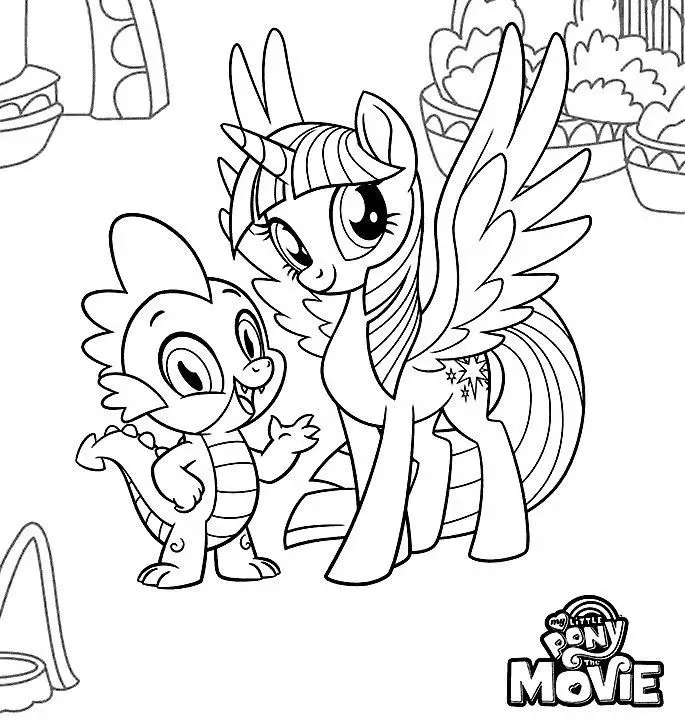 Tranh tô màu ngựa Pony dễ thương cho bé 26