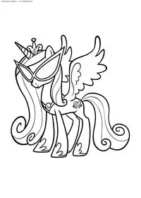 Tranh tô màu ngựa Pony dễ thương cho bé 28