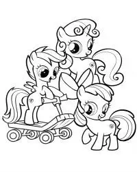 Tranh tô màu ngựa Pony dễ thương cho bé 36