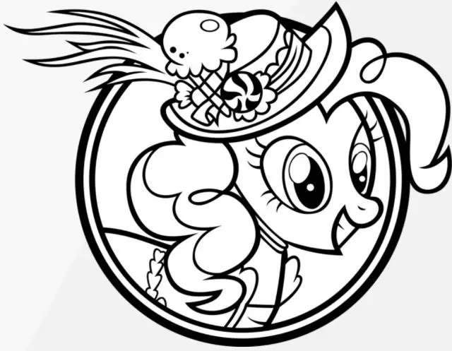 Tranh tô màu ngựa Pony dễ thương cho bé 38