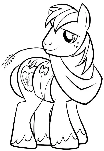 Tranh tô màu ngựa Pony dễ thương cho bé 43