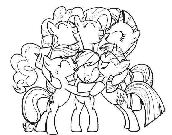 Tranh tô màu ngựa Pony dễ thương cho bé 58