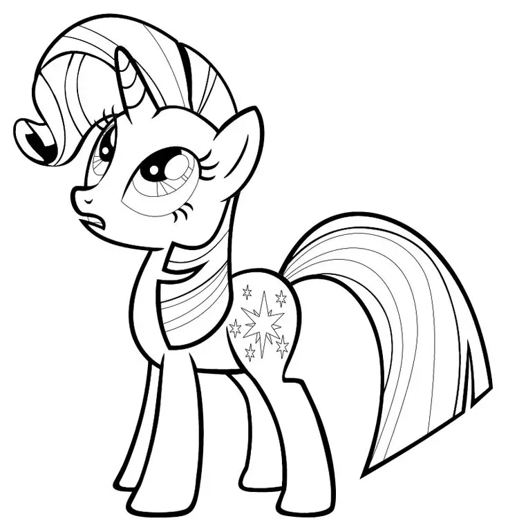 Tranh tô màu ngựa Pony dễ thương cho bé 63