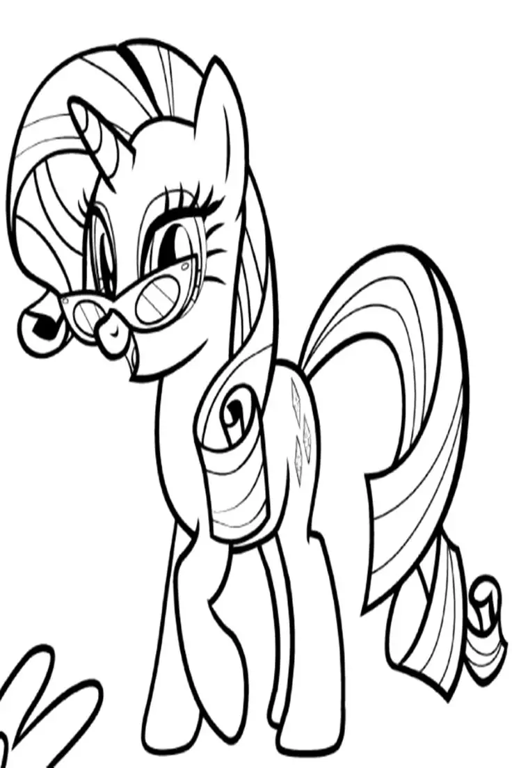 Tranh tô màu ngựa Pony dễ thương cho bé 65