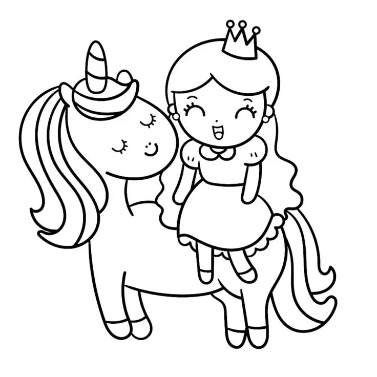 Tranh tô màu ngựa Pony dễ thương cho bé 67