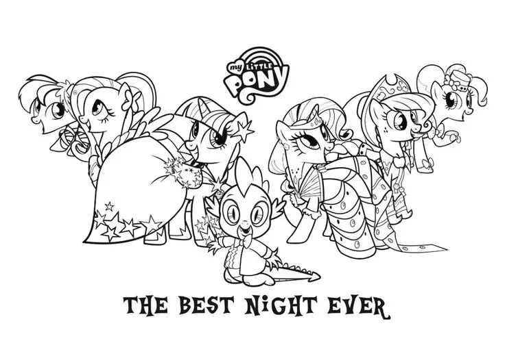 Tranh tô màu ngựa Pony dễ thương cho bé 69