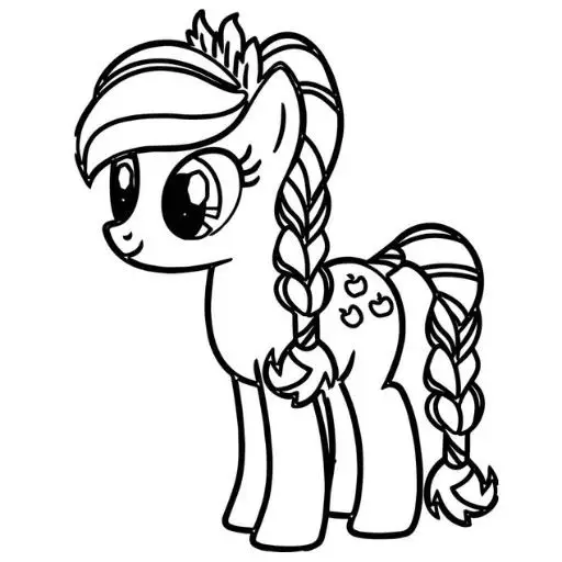 Tranh tô màu ngựa Pony dễ thương cho bé 74