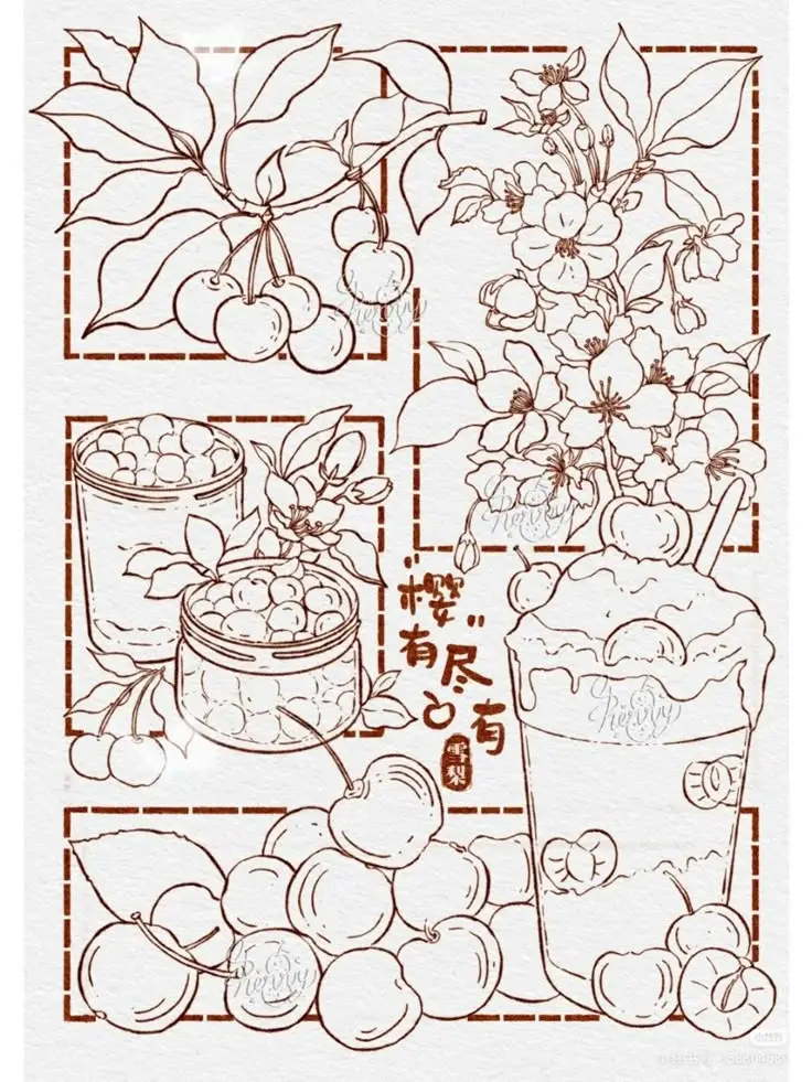 Tranh Tô Màu Đồ Ăn - Nghệ Thuật Tô Màu Ngon Miệng 9