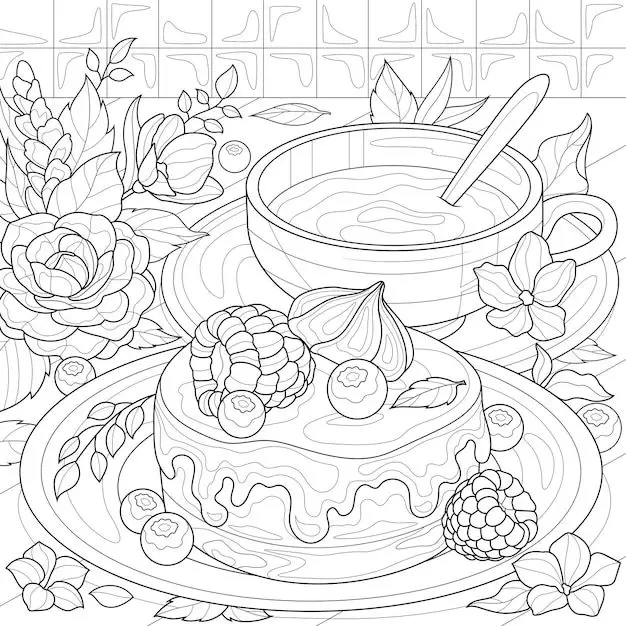 Tranh Tô Màu Đồ Ăn - Nghệ Thuật Tô Màu Ngon Miệng 22
