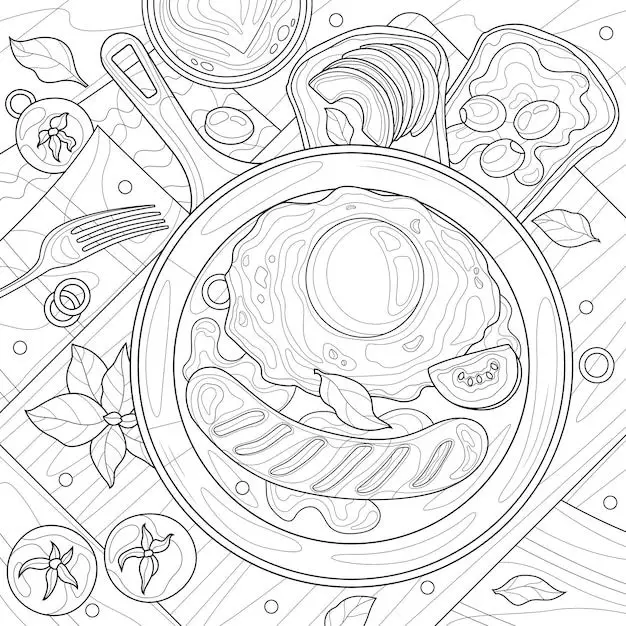 Tranh Tô Màu Đồ Ăn - Nghệ Thuật Tô Màu Ngon Miệng 32