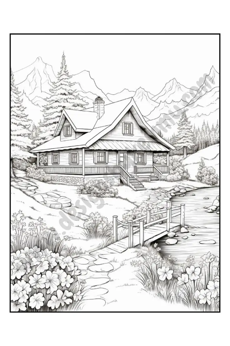 Tranh Tô Màu Phong Cảnh Giúp Giải Trí Cho Người Lớn 17