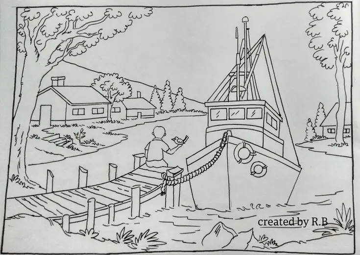 Tranh Tô Màu Phong Cảnh Giúp Giải Trí Cho Người Lớn 64