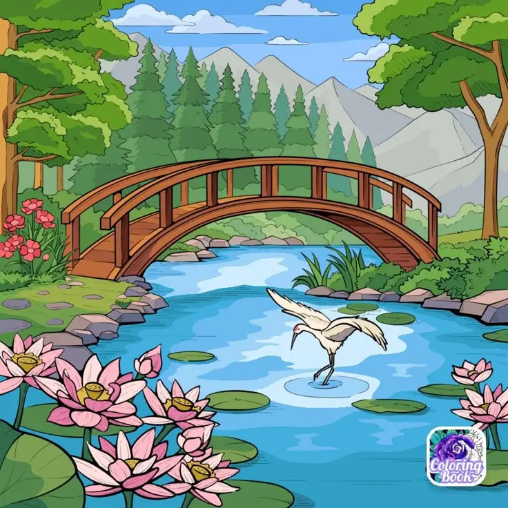 Tranh Tô Màu Phong Cảnh Giúp Giải Trí Cho Người Lớn 65