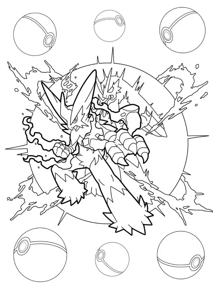 Tranh Tô Màu Pokémon Tiến Hóa Mega: 50 Hình Ảnh Hấp Dẫn 1