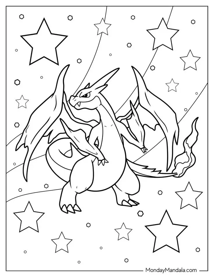 Tranh Tô Màu Pokémon Tiến Hóa Mega: 50 Hình Ảnh Hấp Dẫn 3