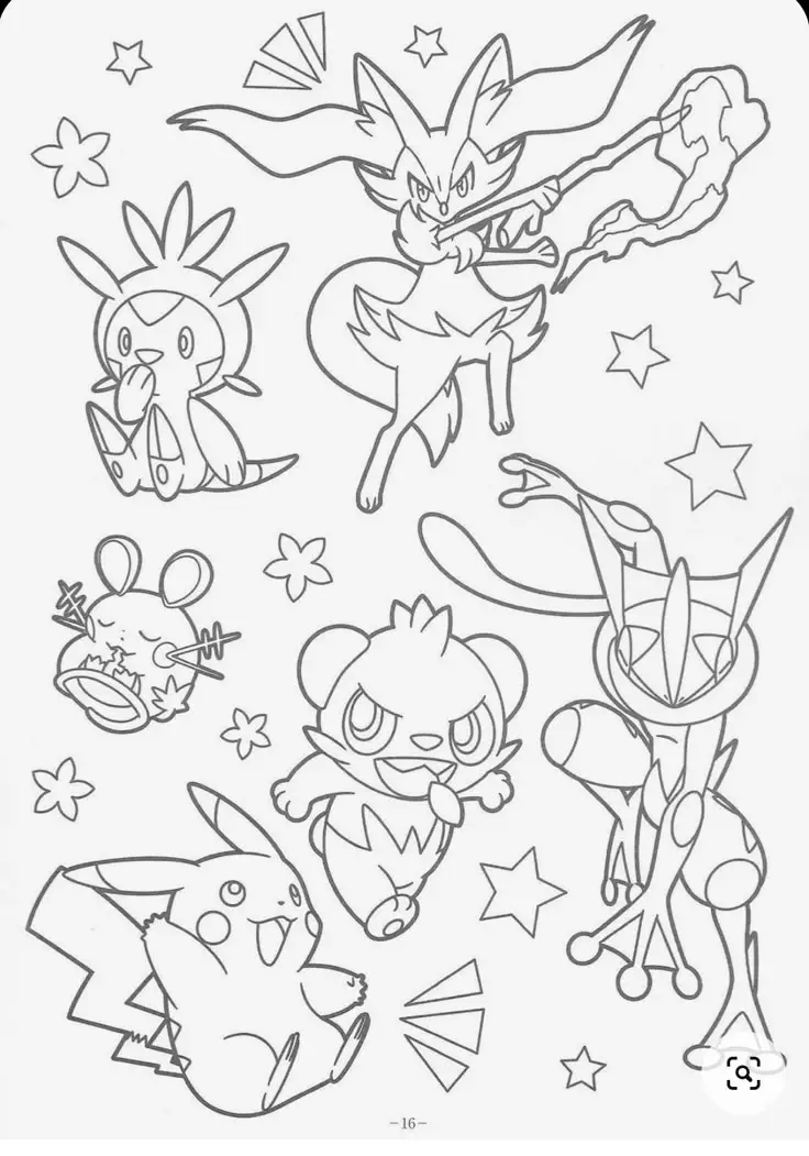 Tranh Tô Màu Pokémon Tiến Hóa Mega: 50 Hình Ảnh Hấp Dẫn 16