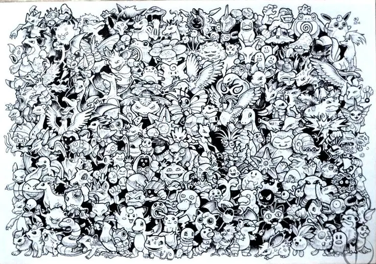 Tranh Tô Màu Pokémon Tiến Hóa Mega: 50 Hình Ảnh Hấp Dẫn 38