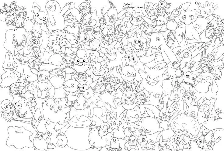 Tranh Tô Màu Pokémon Tiến Hóa Mega: 50 Hình Ảnh Hấp Dẫn 68