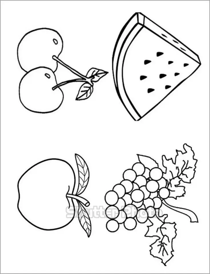 Tranh Tô Màu Rau Củ Quả Tươi Tắn 10