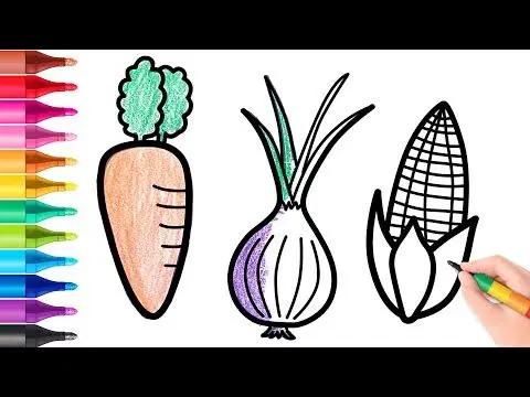Tranh Tô Màu Rau Củ Quả Tươi Tắn 17
