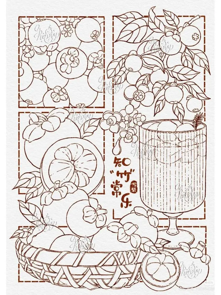 Tranh Tô Màu Rau Củ Quả Tươi Tắn 66