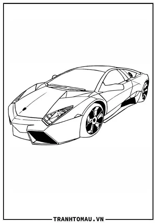Tranh tô màu siêu xe - Bức tranh đầy tốc độ và màu sắc 5
