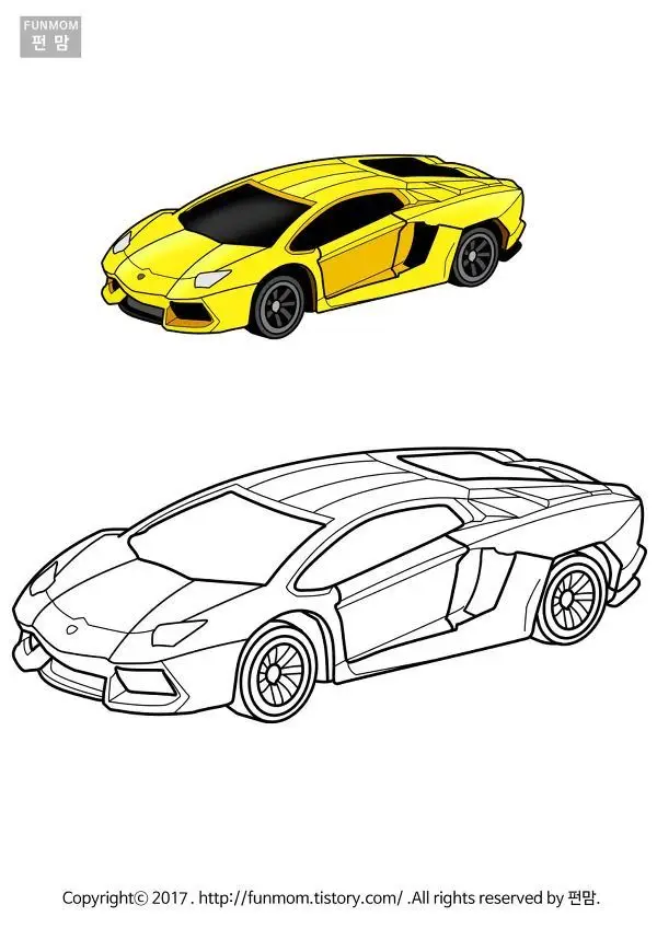 Tranh tô màu siêu xe - Bức tranh đầy tốc độ và màu sắc 12