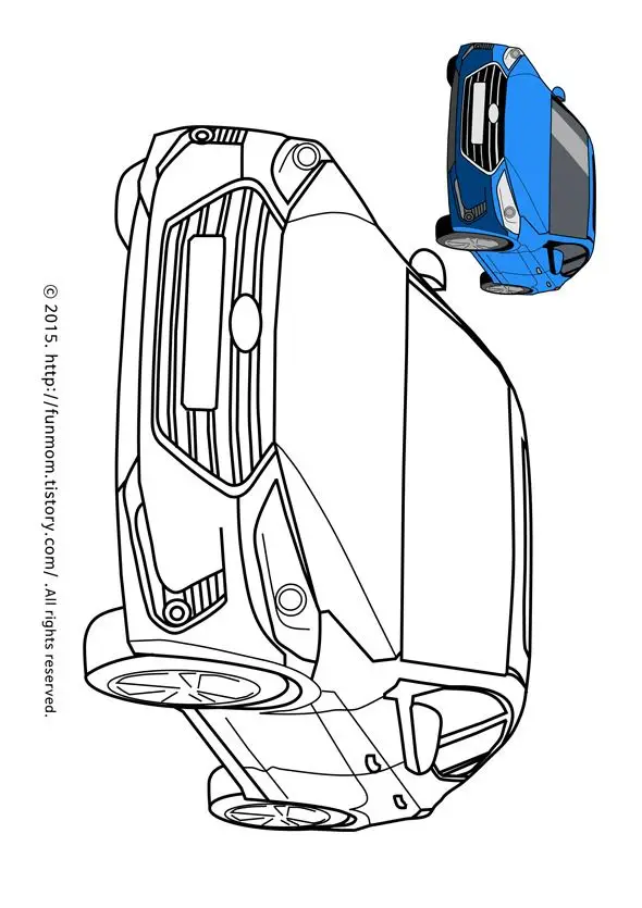 Tranh tô màu siêu xe - Bức tranh đầy tốc độ và màu sắc 36