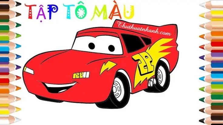 Tranh tô màu siêu xe - Bức tranh đầy tốc độ và màu sắc 64