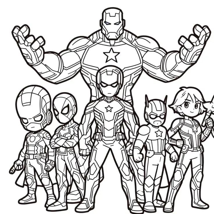 Tranh Tô Màu Spider Man Hành Động Hấp Dẫn 2