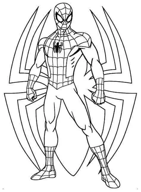 Tranh Tô Màu Spider Man Hành Động Hấp Dẫn 4