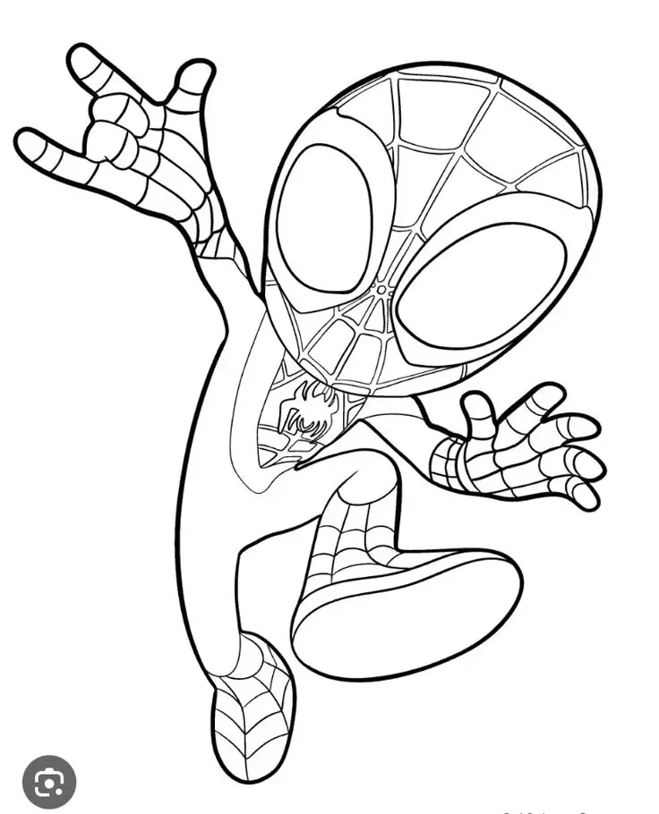 Tranh Tô Màu Spider Man Hành Động Hấp Dẫn 9