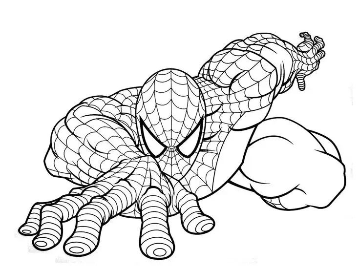 Tranh Tô Màu Spider Man Hành Động Hấp Dẫn 13
