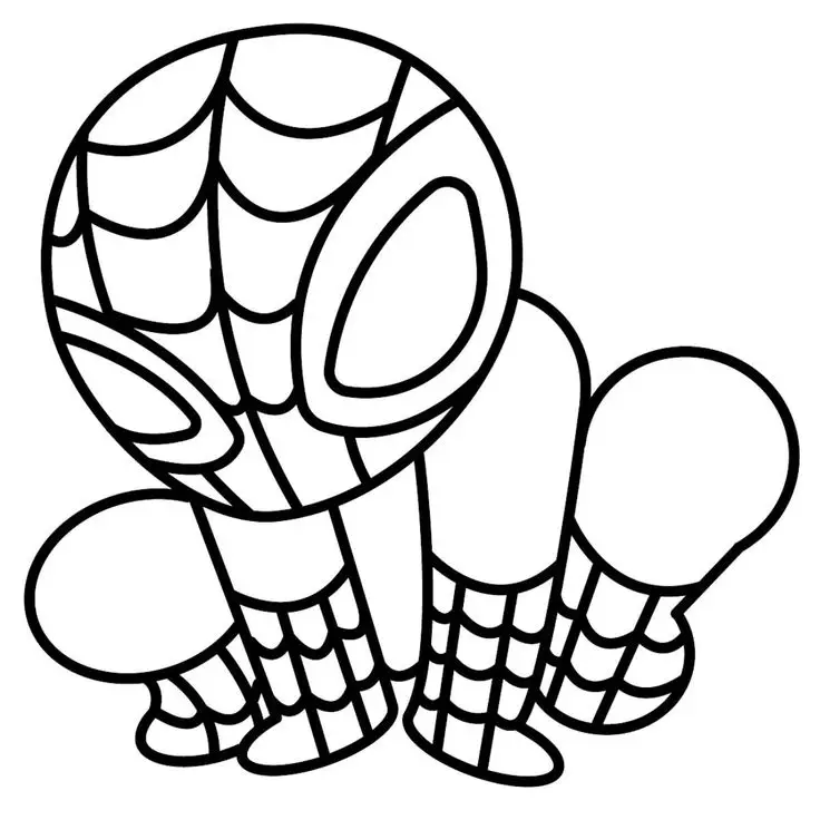 Tranh Tô Màu Spider Man Hành Động Hấp Dẫn 14