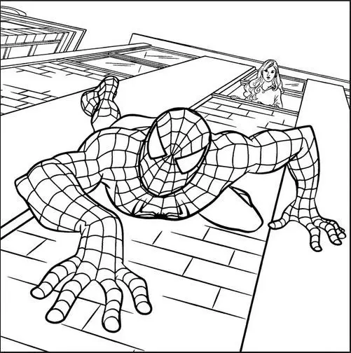 Tranh Tô Màu Spider Man Hành Động Hấp Dẫn 19