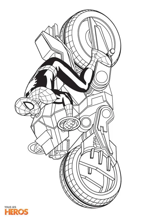 Tranh Tô Màu Spider Man Hành Động Hấp Dẫn 22