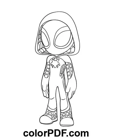 Tranh Tô Màu Spider Man Hành Động Hấp Dẫn 25