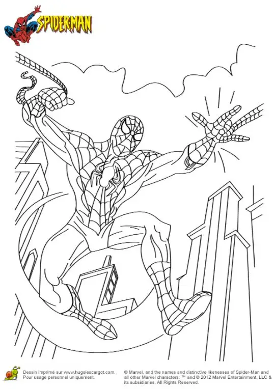 Tranh Tô Màu Spider Man Hành Động Hấp Dẫn 27