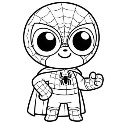 Tranh Tô Màu Spider Man Hành Động Hấp Dẫn 30