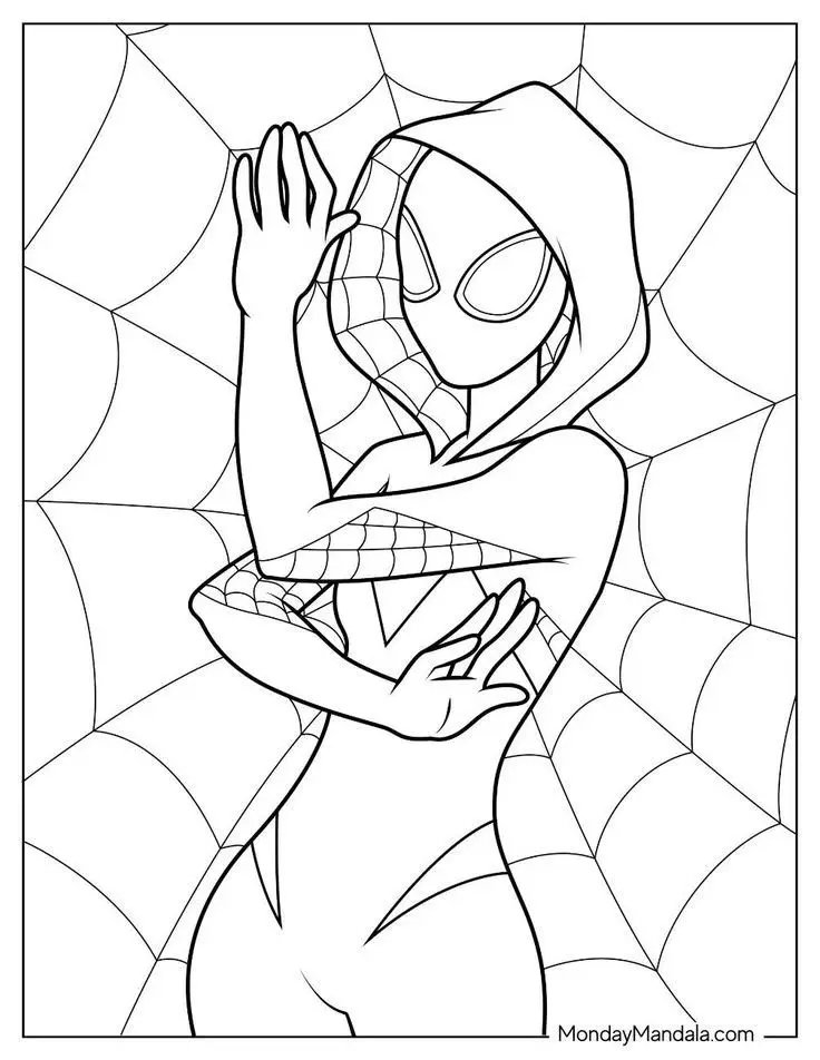 Tranh Tô Màu Spider Man Hành Động Hấp Dẫn 32