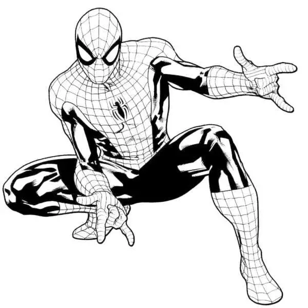 Tranh Tô Màu Spider Man Hành Động Hấp Dẫn 33