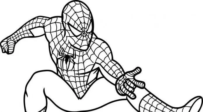 Tranh Tô Màu Spider Man Hành Động Hấp Dẫn 34