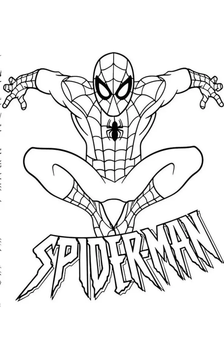 Tranh Tô Màu Spider Man Hành Động Hấp Dẫn 41