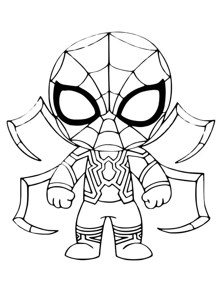 Tranh Tô Màu Spider Man Hành Động Hấp Dẫn 50